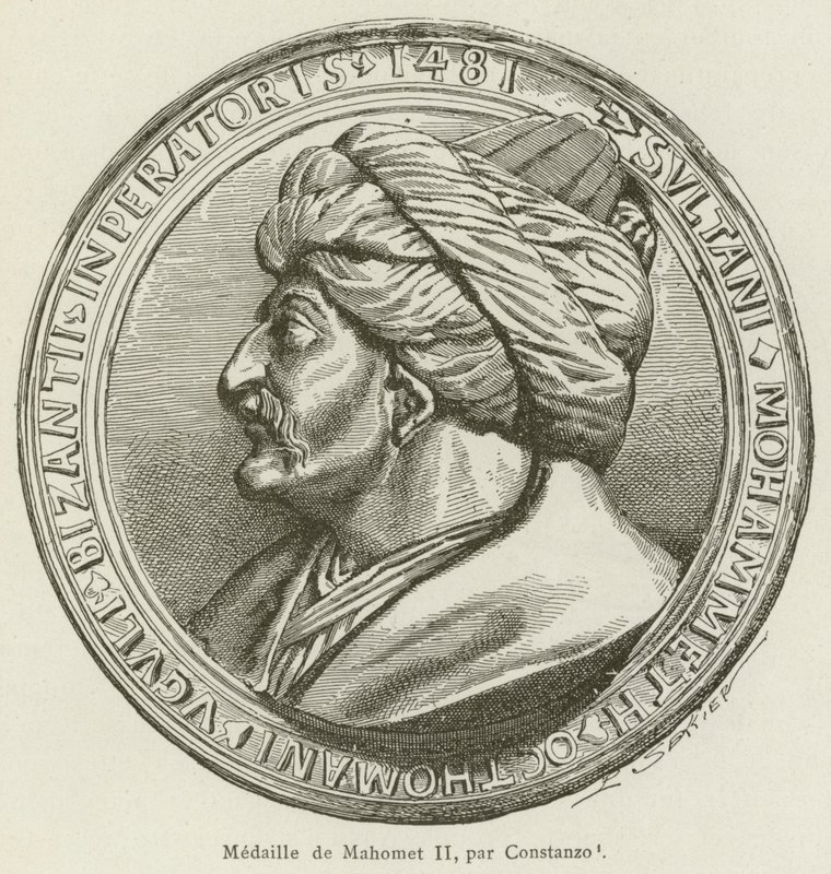 Medaglia di Maometto II, di Constanzo da French School