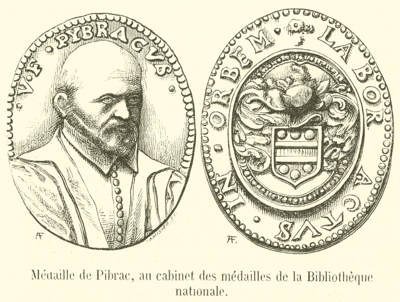 Medaglia di Pibrac, nel gabinetto delle medaglie della Biblioteca nazionale (incisione) da French School