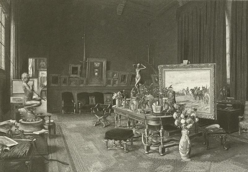 Atelier di Meissonier (incisione) da French School