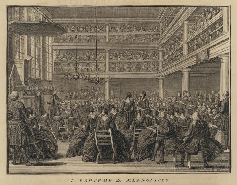 Cerimonia di battesimo mennonita da French School
