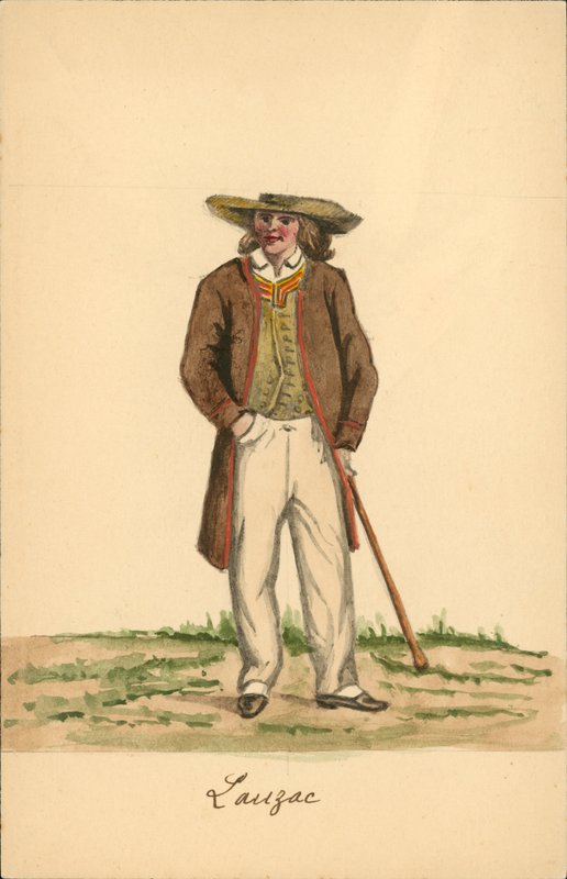 Costume maschile di Lauzach, Morbihan da French School