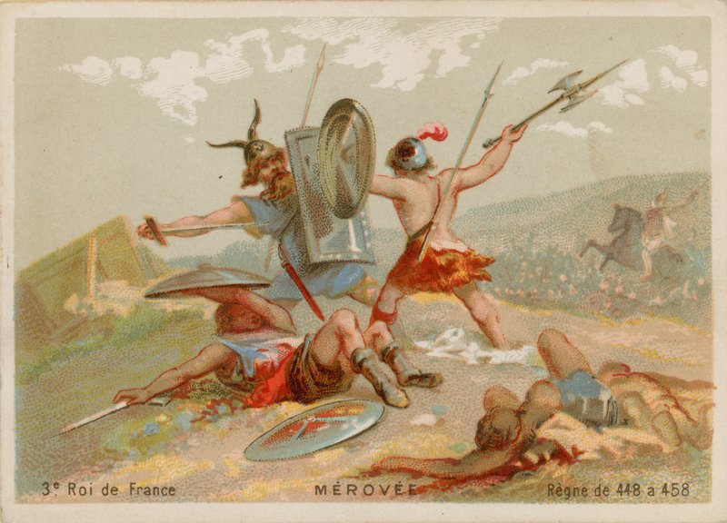 Meroveo, Re di Francia (412-457) da French School