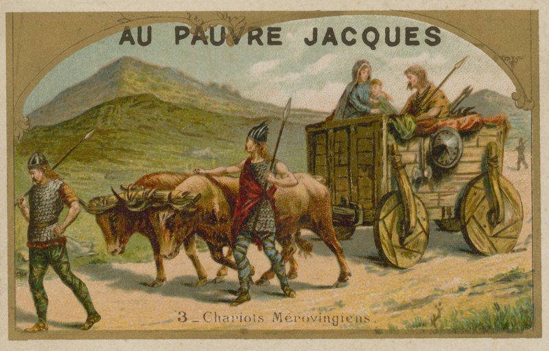 Carro trainato da buoi merovingio da French School