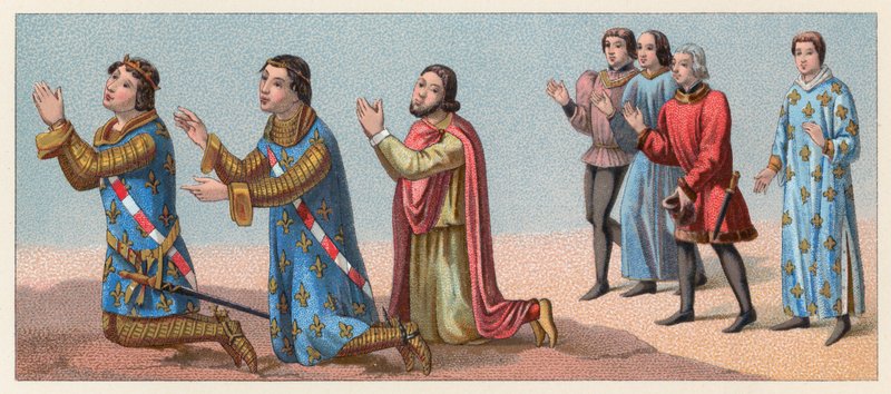 Costume del Medioevo da French School