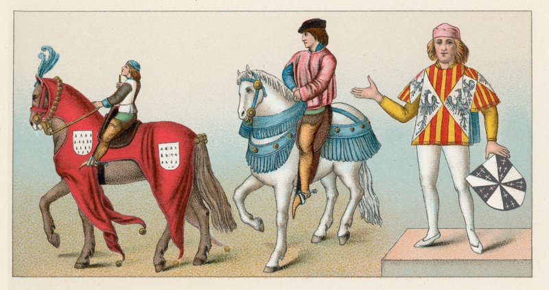 Costume del Medioevo da French School