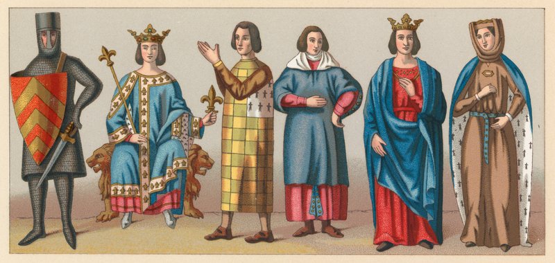 Costume del Medioevo da French School
