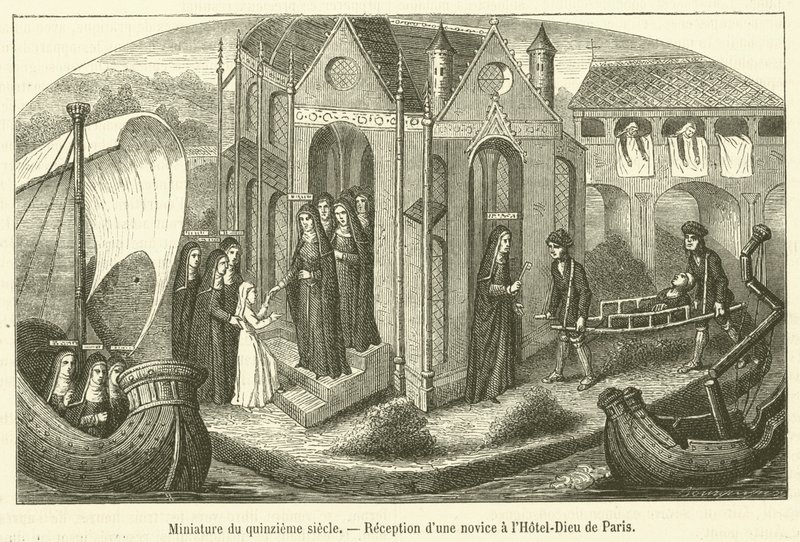 Miniatura del quindicesimo secolo, Ricevimento di una novizia all