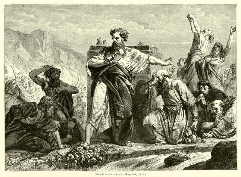 Mosè spezza il vitello d