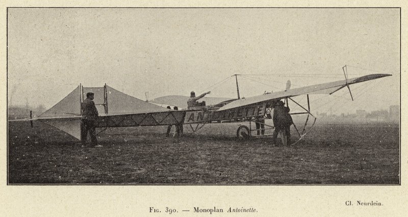 Monoplano Antoinette (incisione) da French School