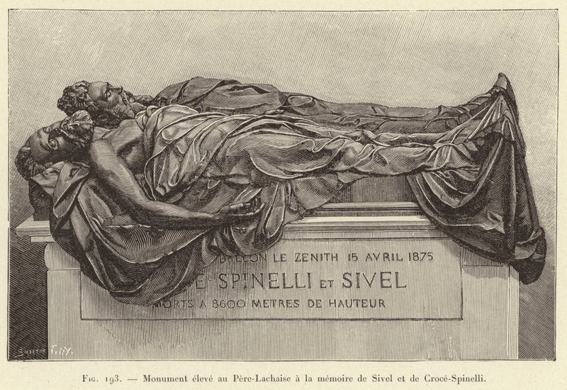 Monumento eretto al Père-Lachaise in memoria di Sivel e Croce-Spinelli da French School