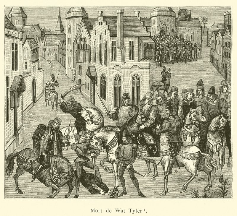 Morte di Wat Tyler (incisione) da French School