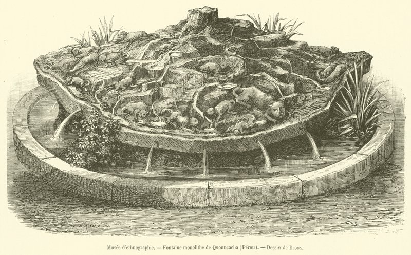 Museo di etnografia, Fontana monolitica di Quonncacha, Perù da French School