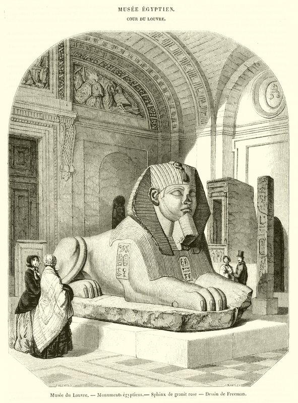 Museo del Louvre, Monumenti egiziani, Sfinge di granito rosa da French School