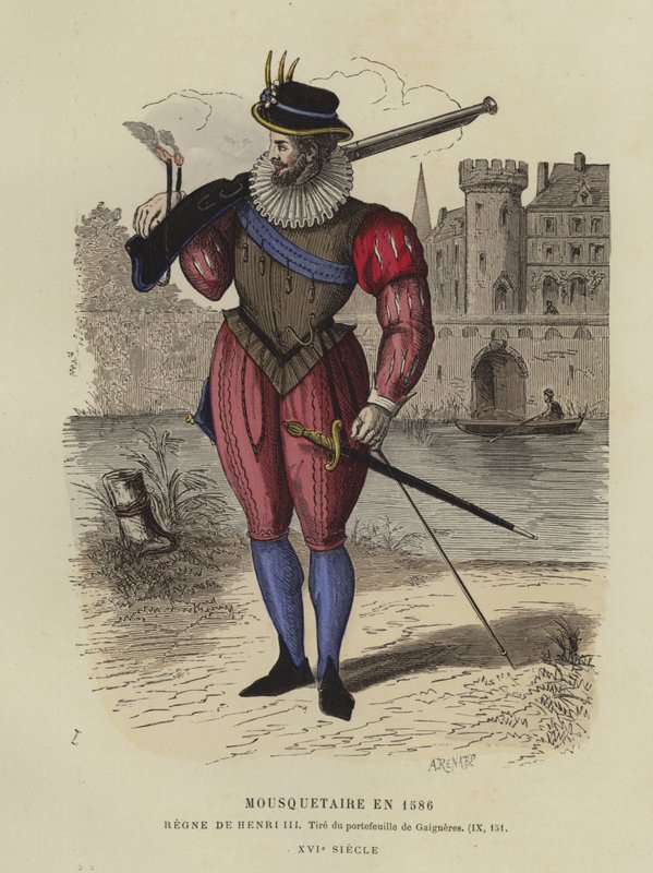 Moschettiere del regno di Enrico III di Francia, 1586 da French School