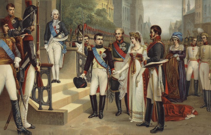 Napoleone I e la Regina di Prussia da French School