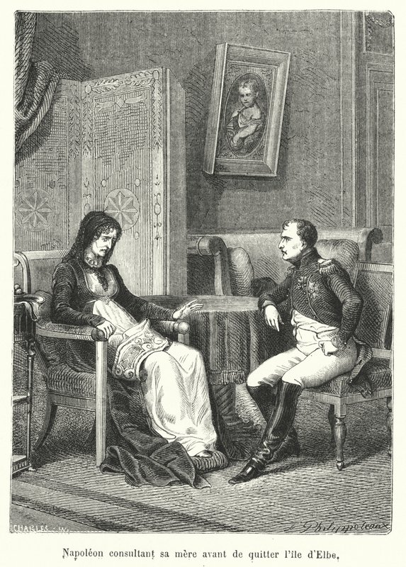 Napoleone consulta sua madre prima di lasciare l