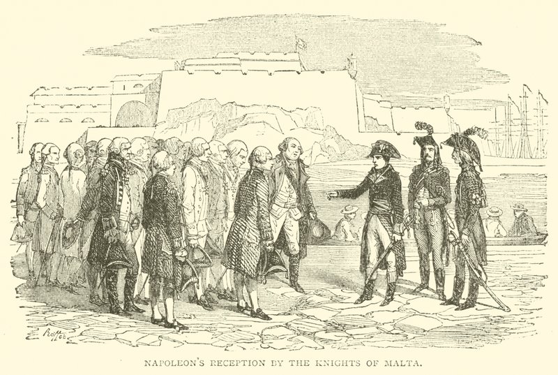 Accoglienza di Napoleone dai Cavalieri di Malta da French School