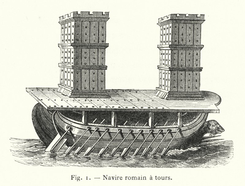 Nave romana a torri da French School