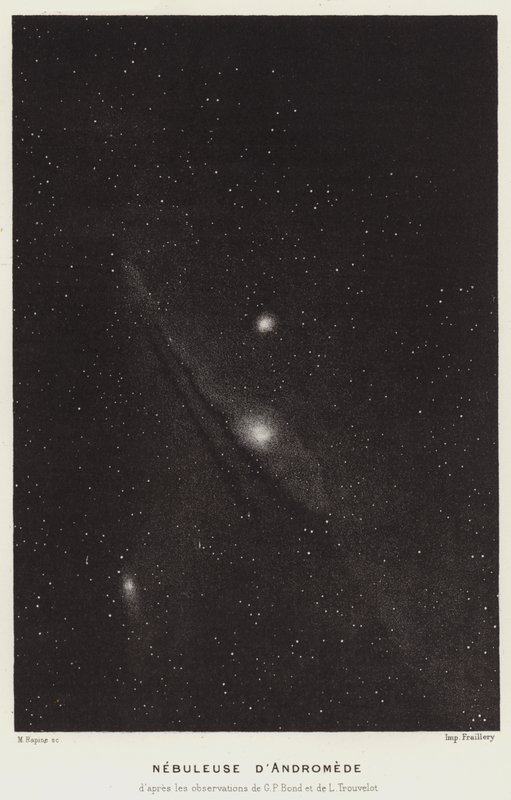 Nebulosa di Andromeda (litografia) da French School