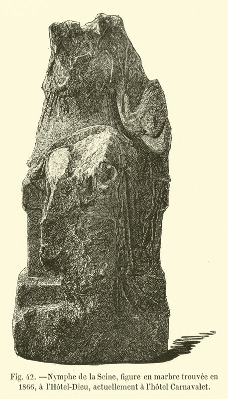 Ninfa della Senna, figura in marmo trovata nel 1866, all