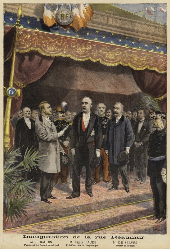 Inaugurazione della Rue Reaumur, Parigi, 1897 da French School