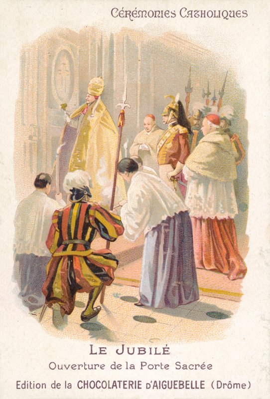 Apertura della porta santa da parte del papa, Giubileo da French School