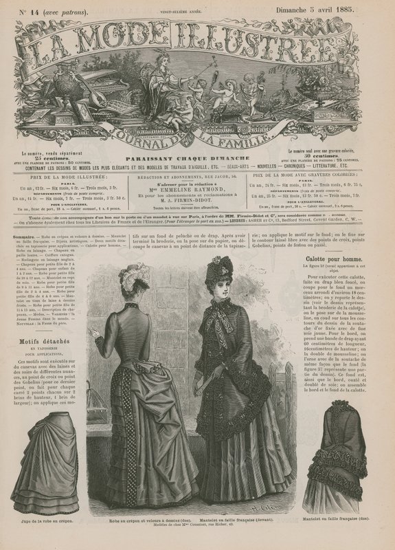 Pagina da La Mode Illustrée da French School