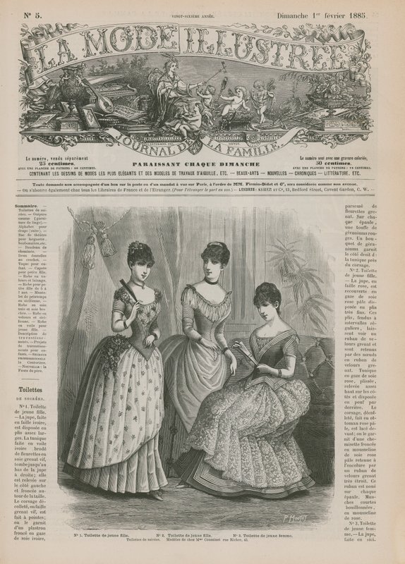 Pagina da La Mode Illustrée, 1885 da French School
