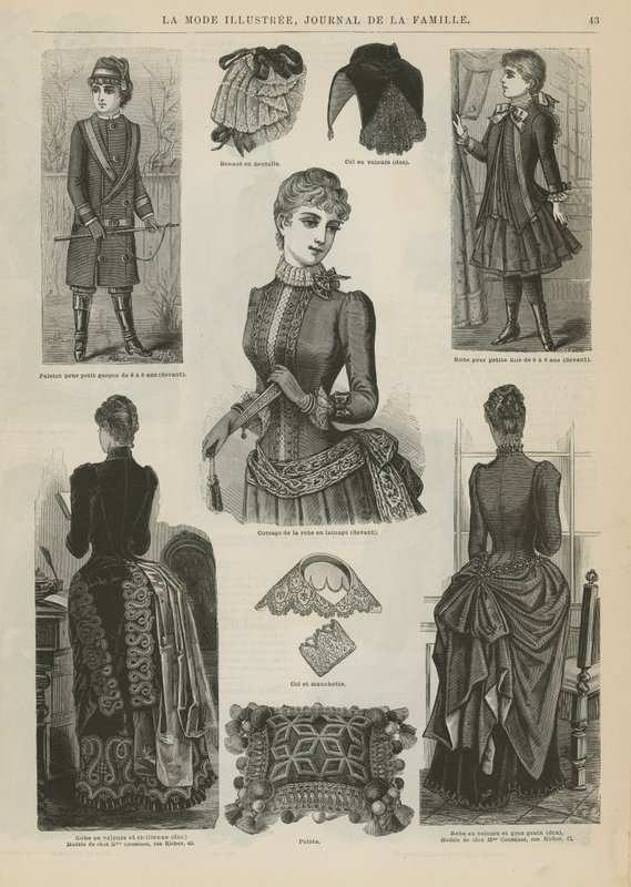 Pagina da La Mode Illustrée, 1885 da French School