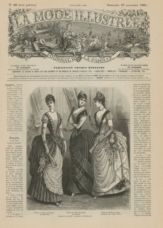 Pagina da La Mode Illustrée, 1885 da French School