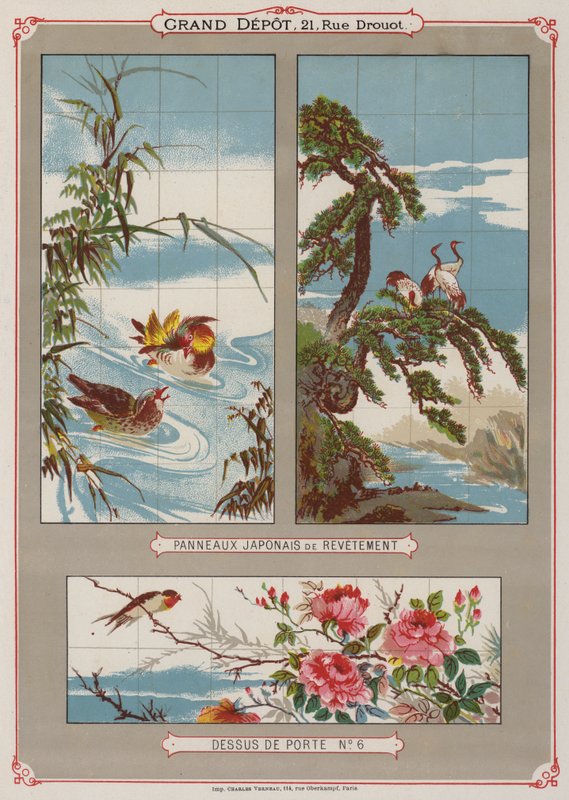 Pagina dal catalogo del Grand Depot de Porcelaines, Faiences et Verreries da French School
