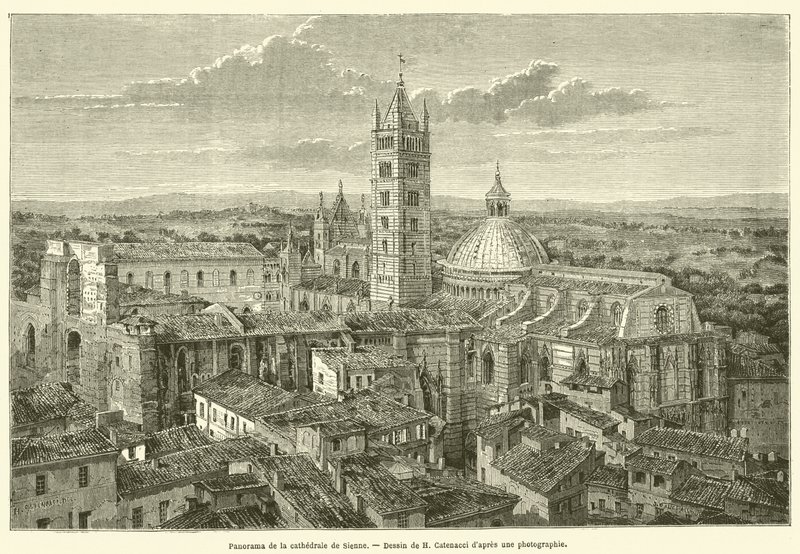 Panorama della cattedrale di Siena da French School
