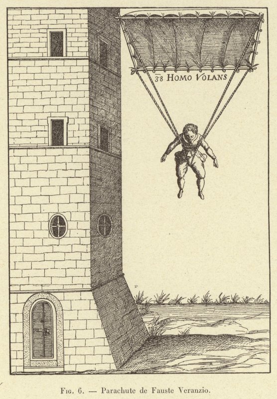 Paracadute di Fausto Veranzio da French School