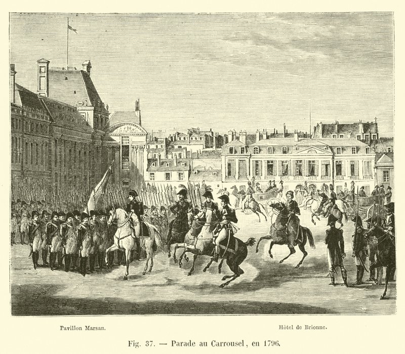 Parata al Carrousel, nel 1796 da French School