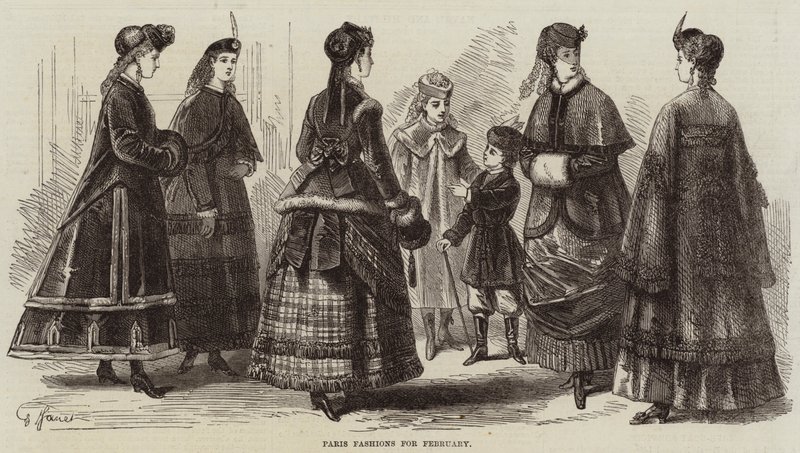 Moda parigina per febbraio (incisione) da French School