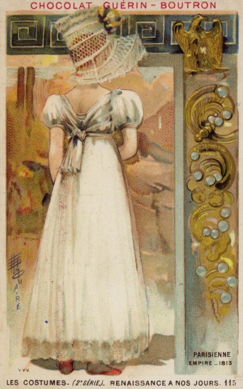 Mode parigine del Primo Impero, 1813 da French School
