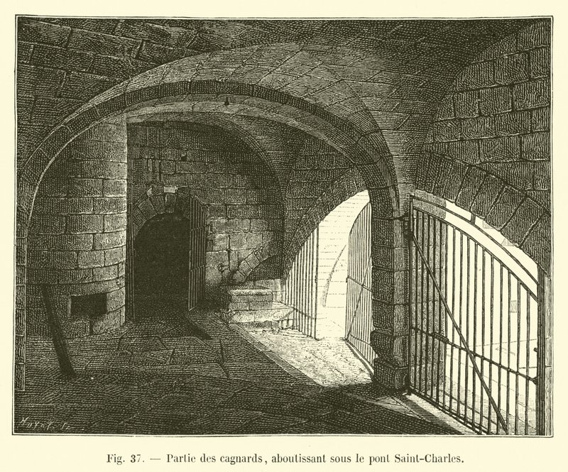 Parte dei cagnards, terminante sotto il ponte Saint-Charles da French School