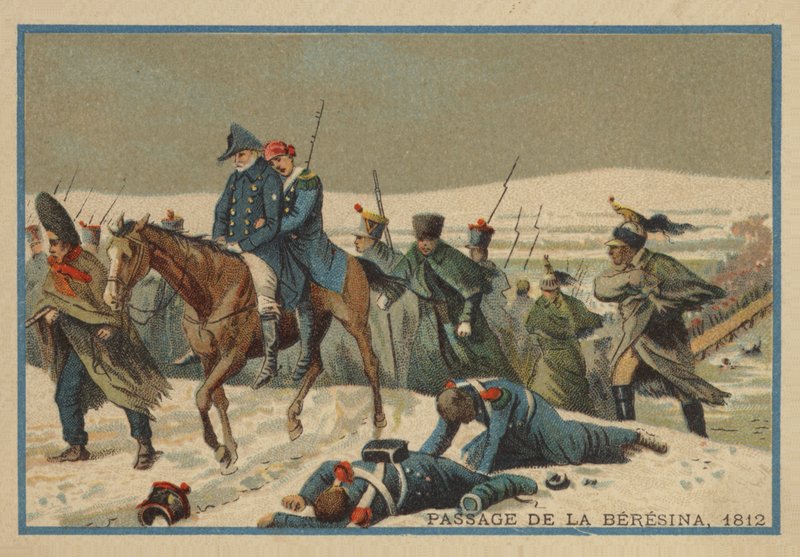 Passaggio della Berezina nel 1812 da French School