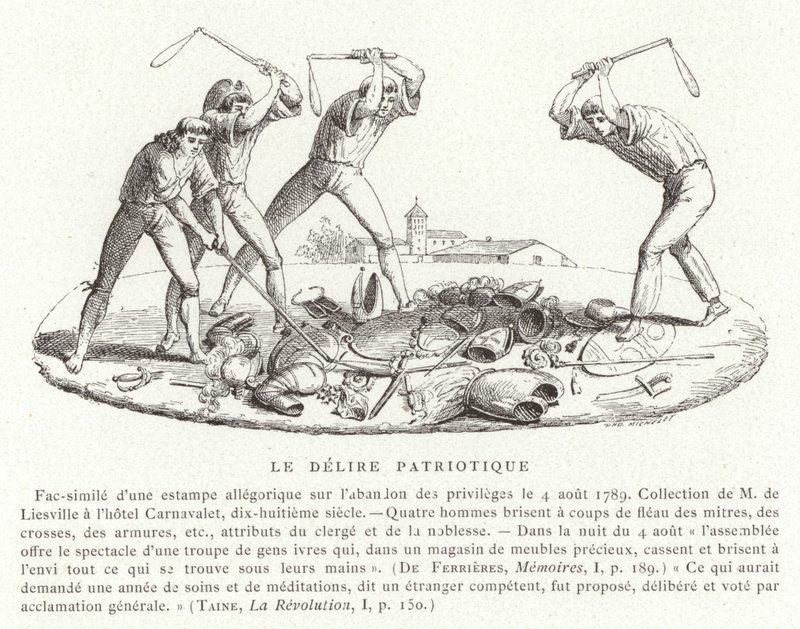 Delirio Patriottico, Rivoluzione Francese, agosto 1789 da French School