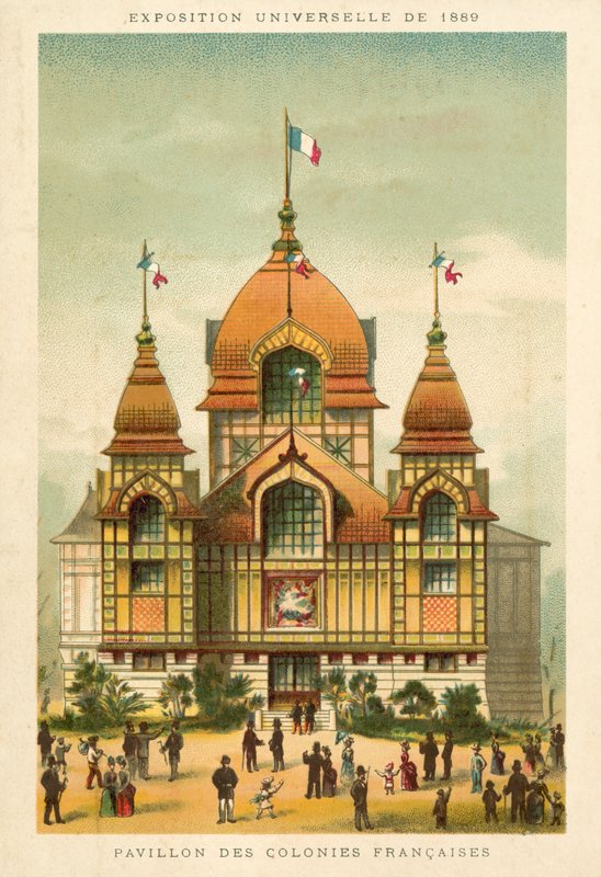 Padiglione delle Colonie Francesi, Esposizione Universale 1889, Parigi da French School