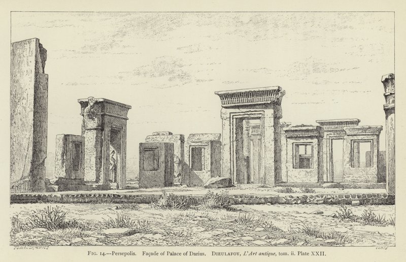Persepoli, Facciata del Palazzo di Dario da French School