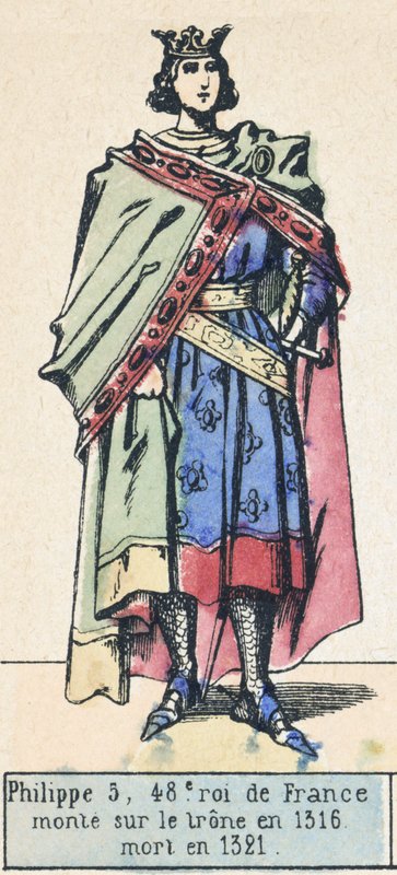 Filippo V, 48º re di Francia, sale al trono nel 1316, morto nel 1321 da French School