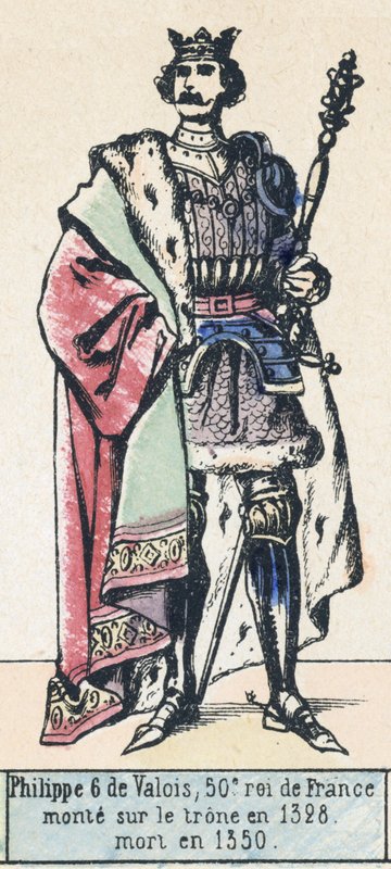 Filippo VI di Valois, 50º re di Francia, salito al trono nel 1328, morto nel 1350 da French School