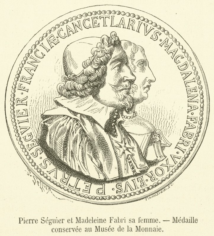 Pierre Seguier e Madeleine Fabri sua moglie, Medaglia conservata al Museo della Moneta da French School
