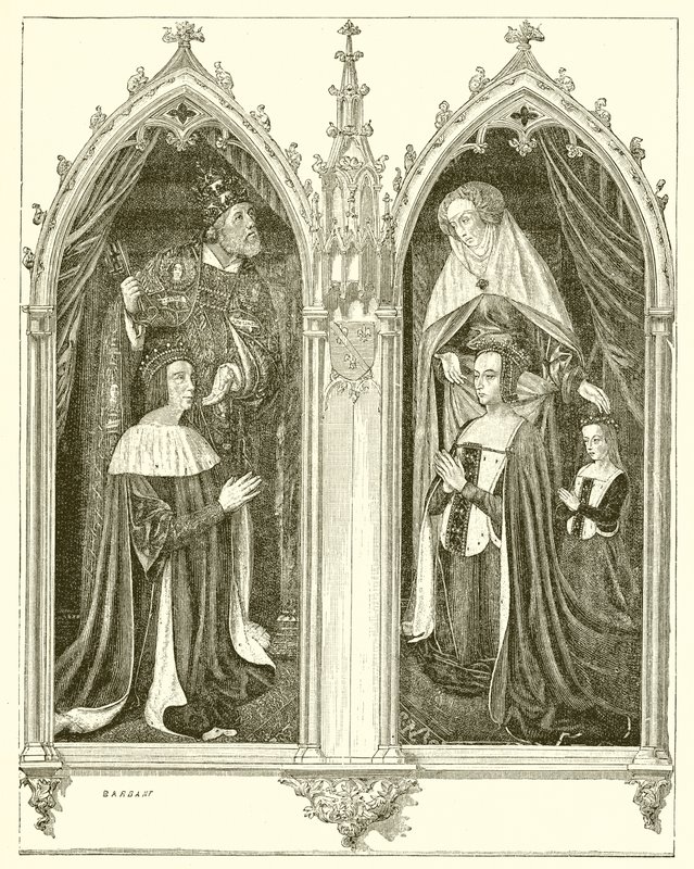 Pierre de Bourbon e Anna di Beaujeu, sua moglie da French School
