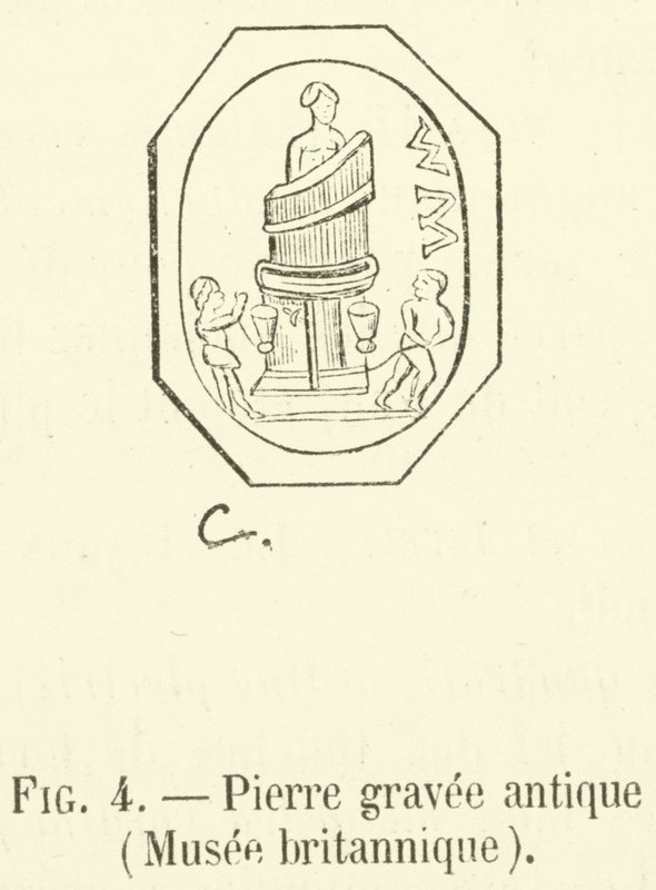 Pietra incisa antica, Museo britannico (incisione) da French School