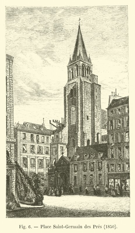 Place Saint-Germain des Pres, 1850 da French School