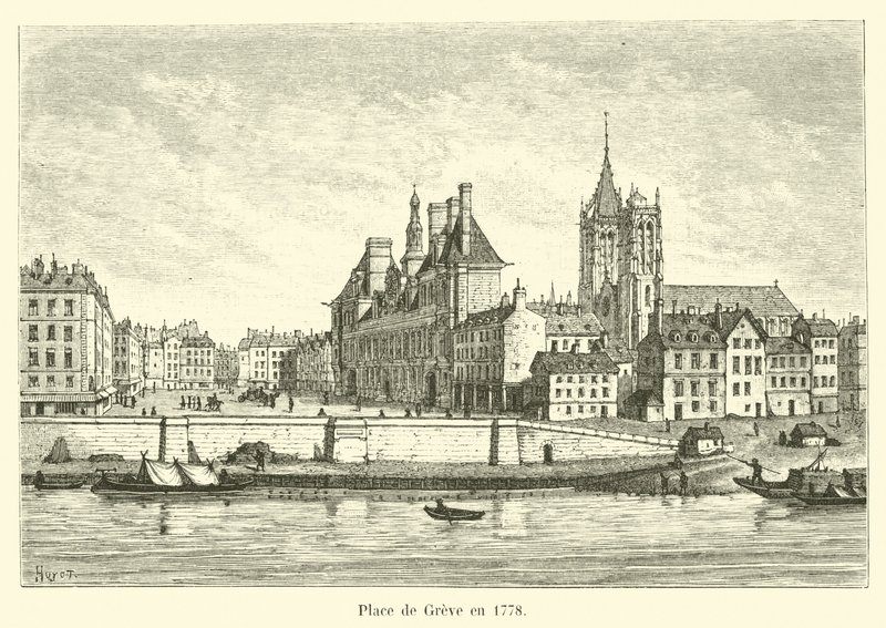Piazza di Greve nel 1778 da French School