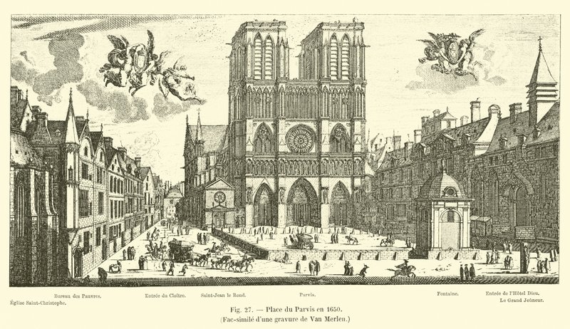 Piazza del Parvis nel 1650, Fac-simile di un