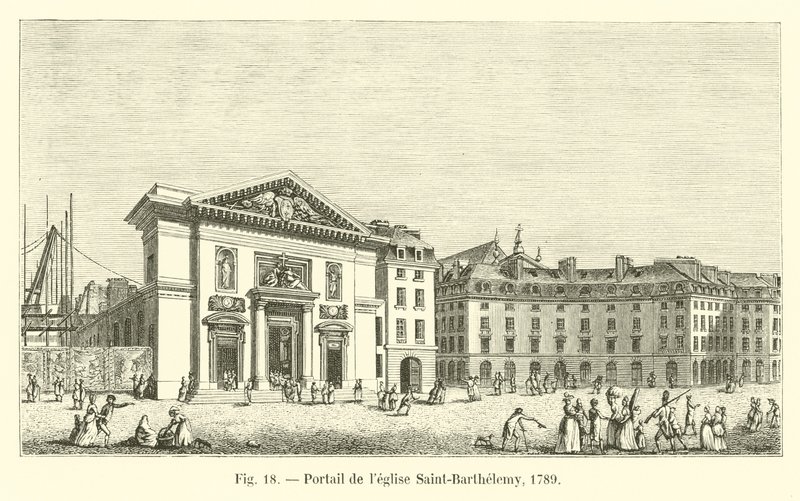 Portale della chiesa di Saint-Barthelemy, 1789 da French School